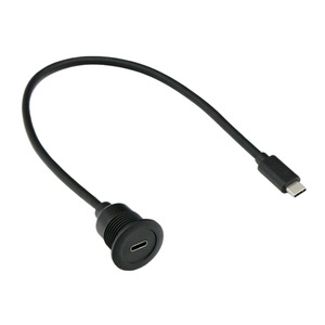 Type C Male To Female Waterproof <b>Cable</b> Ip65 For Vehicle Console Panel Desktop Embedding <b>USB</b> 3.1 Extension - Product Image 2