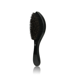 Brosse <span class=keywords><strong>à</strong></span> barbe noire <span class=keywords><strong>à</strong></span> poils de sanglier, manche en plastique étanche, accessoires de barbier, pour le nettoyage du visage et des cheveux – Vente chaude - Product Image 2