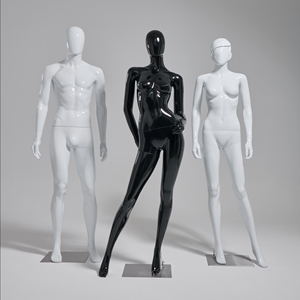 Maniquíes Abstractos Blancos Brillantes para Exhibición <span class=keywords><strong>de</strong></span> <span class=keywords><strong>Ropa</strong></span> y Comercio Minorista, Set Masculino y Femenino para Exhibición <span class=keywords><strong>de</strong></span> <span class=keywords><strong>Ropa</strong></span> en Tiendas - Product Image 6