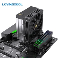 Ventilateur silencieux Lovingcool à 5 tuyaux, dissipateur thermique pour processeur, refroidisseur d'ordinateur 4 broches pour PC de jeu, emballage personnalisé, refroidissement par air pour jeux