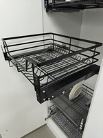 Panier de tiroir pour armoire de cuisine, organisateur coulissant à fermeture amortie, support intégré pour vaisselle et bols, direct usine