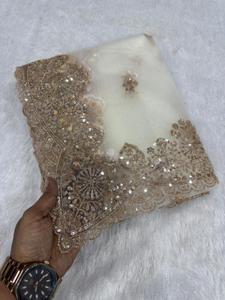 Sari en résille tendance pour femmes avec broderies de sequins, idéal pour les mariages, les réceptions, les festivals et les occasions spéciales. - Product Image 3