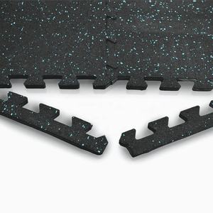 Tapis de sol en caoutchouc de gymnastique personnalisable absorbant les chocs rouleau haltérophilie Fitness tuile 3-12mm d'épaisseur - Product Image 4