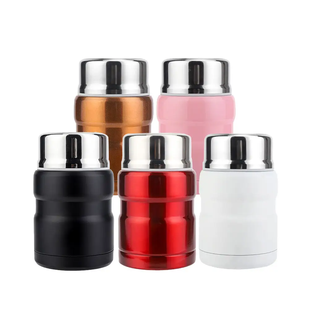 Custom Logo Stainless Steel Thermos Lunch Container Warmer Thermal Insulated Vacuum Food Flask