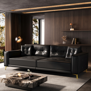 Oehome King Size Pull-Out <b>Sofa</b> <b>Bed</b> 3-in-1 Velvet Upholstery Convertible Sleeper <b>Sofa</b> Ultra Wide Armrests Wood Modern Design - Product Image 2