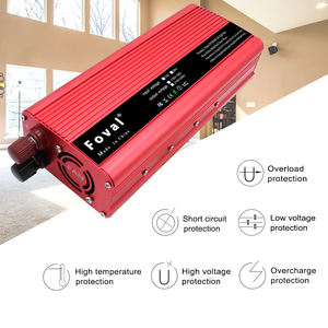 Onduleur de puissance 1300W, 2600W, <span class=keywords><strong>220</strong></span> W, convertisseur à onde sinusoïdale modifiée, <span class=keywords><strong>12</strong></span> <span class=keywords><strong>volts</strong></span>, 24V à AC, 230V, affichage LED, <span class=keywords><strong>adaptateur</strong></span> de puissance avec Cigarette - Product Image 5