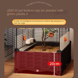 XS-Ultra Küçük Su Geçirmez Dikdörtgen Peyzaj Kuş Kafesi-Lüks Villa Kafesi Muhabbet Kuşları, Sultan Papağanları ve Muhabbet Kuşları için - Product Image 2