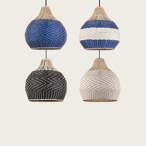 Lustre en rotin design moderne pour la maison abat-jour décoratif fait à la main <span class=keywords><strong>salon</strong></span> table à manger restaurant lampe suspendue à <span class=keywords><strong>LED</strong></span> - Product Image 3
