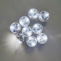 Boule lumineuse LED blanche clignotante de 2,1 cm avec activation par tapotement, kit de bricolage, clignotement rapide