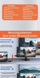 50/100/150M 1080P 4K Video Không Dây Transmitter Receiver HDMI Extender TV Stick Hiển Thị Adapter Chuyển Đổi DVD PC Để TV Chiếu - Product Image 5