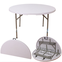 Meuble d'extérieur portable en plastique, table pliante, pour banquet, camping, barbecue, 1-6 pieds