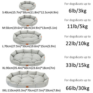 FairyPet Round Pet <b>Bed</b> Beige Polyester Fiber Fill Non-Slip Base For Dog Winter Warmth All Seasons Use - Product Image 5