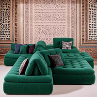 Ensemble de canapés en velours crème français, carré, réglable, double face, rembourré en éponge, OEM pour salon, hôtel et mobilier de café
