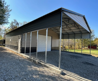 Grand abri de voiture moderne en acier préfabriqué, grand espace, anti-soleil et anti-pluie, abri de stationnement métallique pour entrepôt, atelier, pick-up, SUV, camion