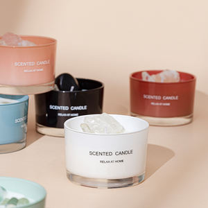 Velas Aromáticas de Cristal de Lujo Relajantes al por Mayor SY 2023, Velas de Cristal con Aroma Personalizado de Cera de Soya - Product Image 4