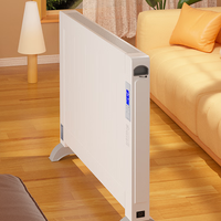 Chauffage mural carré moderne 1600W à économie d'énergie avec panneau en aluminium et télécommande Wi-Fi pour écoles et maisons