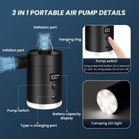 Pompe à air électrique sans fil la plus populaire pour matelas gonflables, 4000 mAh, mini pompe à air pour gonflables d'extérieur