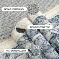 Tapis de sol pliables en chenille de polyester à imprimé persan antidérapants en gros, taille supplémentaire, lavables, pour salon et salle à manger