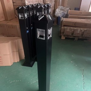<span class=keywords><strong>Cendrier</strong></span> d'<span class=keywords><strong>extérieur</strong></span> en acier inoxydable du fabricant pour les poubelles de la zone fumeur verticale. - Product Image 4