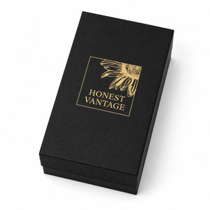 Caja de regalo de perfume con logotipo personalizado TY, estampada en lámina dorada, papel texturizado mate con inserto de espuma troquelada para botella de fragancia - Product Image 2