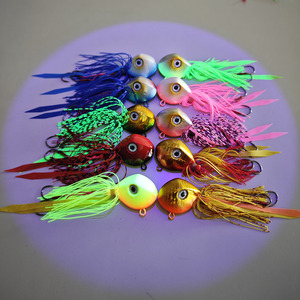 Alpha vòng trượt inchiku Hỗ trợ móc kabura jigging lures chậm kim loại Chrome đầu váy câu cá Jig - Product Image 5