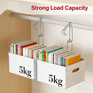 Organizadores Colgantes para Armario con Asas de Transporte, Funda Antipolvo y Cajas de Almacenamiento de Tela, Juego de Divisores de Espacio para Habitaciones - Product Image 6