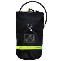 Sac de transport noir OEM Ayonsafety avec bande réfléchissante, fenêtre d'identification et crochet pour équipement de masque SCBA (marine/brasserie)