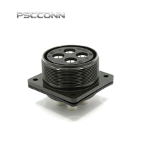 Connecteur circulaire électrique industriel fileté femelle 4 broches, série PSCCONN MS5015 MS3102A 32-17S, prise aviation robuste