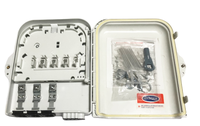 Kotak konektor Terminal luar ruangan Ftth IP65 8 Port 1x16 serat optik CE bersertifikat dengan penjepit tiang