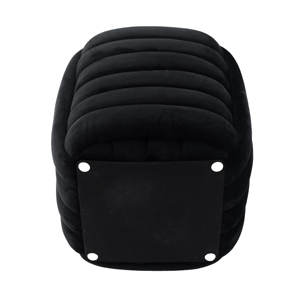 Sgabello Pouf Ottomano Grigio Imbottito per Camera da Letto, Poggiapiedi Comodo ed Elegante per Arredamento Casa - Product Image 6
