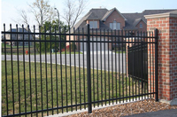 Vallas ornamentales de hierro fundido de alta seguridad para jardines, económicas, con parte superior plana.