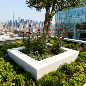 ม้านั่งคอนกรีตพร้อมกระถางดอกไม้สำหรับปลูกในร่มทนทานปรับแต่งอย่างมืออาชีพ - Product Image 3