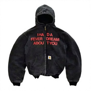 Abrigo con Capucha y Cremallera para Hombre, Estilo Gótico Haruku, Estampado, Grueso, Oversize, Manga Larga, Moda Invierno Y2K, Bordado 3D - Product Image 1