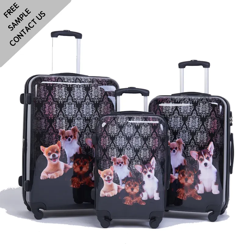 Set di valigie per bagagli all'ingrosso con borsa da viaggio per cartoni animati di Design classico di vendita calda con serratura TSA