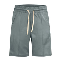 Pantalones Cortos Deportivos Casuales para Hombre, de Cintura Media, Color Sólido, 100% Poliéster