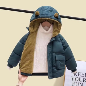 Veste d'hiver pour bébé garçon, écologique, respirante, imperméable, coupe-vent, avec capuche oreilles d'ours, manteau chaud - Product Image 4