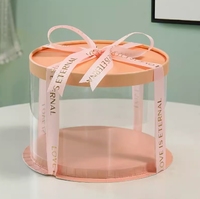 Boîte cadeau transparente personnalisée, qualité alimentaire, pour mariage, anniversaire, fête, boîtes rondes transparentes pour biscuits et gâteaux