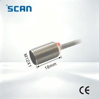 Capteur de proximité inductif en acier inoxydable, portée moyenne, blindé, IP67, 1 kHz, 10-30 V CC, M12, normalement ouvert, PNP, 4 mm