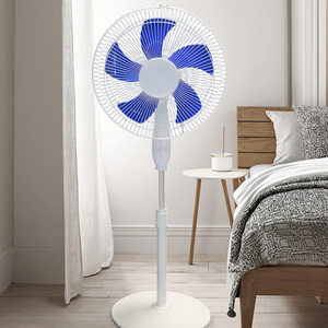 Ventilateur sur pied bleu de 16 pouces avec télécommande, 3 vitesses mécaniques, oscillant, hauteur réglable pour la maison et l'hôtel, vente en gros - Product Image 5