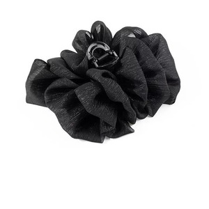 High-end mesh silver thread <b>bow</b> bubble hair <b>clip</b> for women, hair volume enhancement shark <b>clip</b>, back of head updo hair - Product Image 5