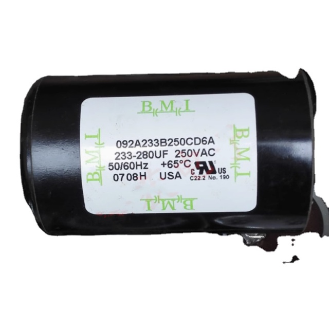 USA BMI  092A233B250CD6AC  233-280UF 250VAC 250V Compressor Starting Capacitor