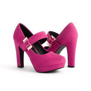 Chaussures à talons bas pour femmes, nouveau style, à bout carré, avec bride de cheville, bout rond, talons plateforme tendance et bout ouvert, vente en gros - Product Image 4