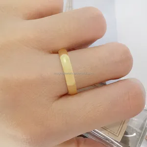 Bague Simple en or massif 10K, anneau minimaliste en or uni 10K 14K 18K, bague en or, bijoux de mariage en gros