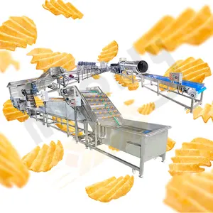 Small Scale Sweet Potato Process Line Fouiller Semi Automatic Process Snack French Fries Fryer Chips Machine
