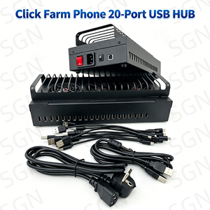 Hub USB 20 Porte Ethernet per Software Gratuito Click Farm, Box per Farming di Telefoni Cellulari Android Transsion Tecno Infinix Itel HONOR - Product Image 6