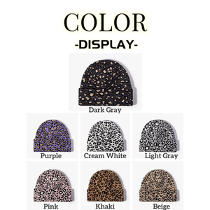 Chapeau de voyage unisexe en tricot doux jacquard à imprimé léopard avec pompon réglable pour l'hiver, idéal pour les séances <span class=keywords><strong>photo</strong></span> de rue, élégant cache-oreilles beanie - Product Image 4