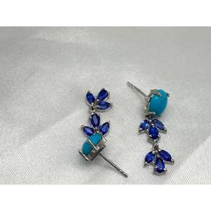 HOt sellingLuxury KYNITE, <b>TURQUOISE</b> <b>Earring</b> Set 925 SterlingSilver, Gift Party Wedding AnniversaryEngagement ReligiousCeremonies - Product Image 5