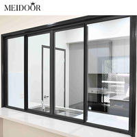 Meidoor - Ventanas Corredizas de Aluminio y Vidrio Doble con Diseño Moderno para Cocina, Antirrobo, para Sala de Estar y Villa, Venta al por Mayor