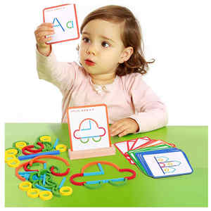 Montessori abbinamento Puzzle giocattoli per bambini in età prescolare creativi bastoni anelli Puzzle educativo per l'apprendimento precoce intelligenza - Product Image 3