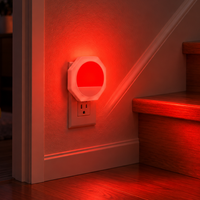 Lampe de nuit intelligente moderne avec capteur de luminosité rouge 625~630nm pour escalier, couloir, salon, chambre à coucher, chevet, lampes de nuit LED